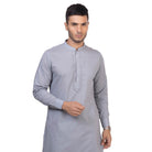 Grey Grazia Embroidered Kurta Set for Men - Mashroo
