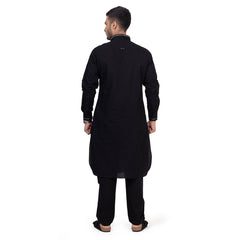 Black Riwaya Pathani Suit for Men - Mashroo