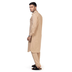 Beige Riwaya Pathani Suit for Men - Mashroo