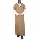 Brown A La Mode Thobe for Men - Mashroo
