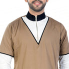 Brown A La Mode Thobe for Men - Mashroo